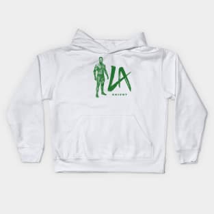 LA Knight #2 // green solid style Kids Hoodie